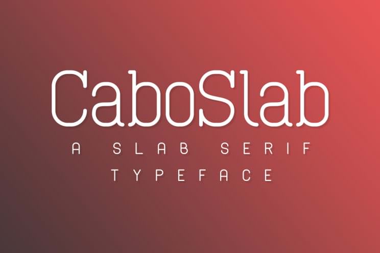 Cabo Slab Typeface Red Cover