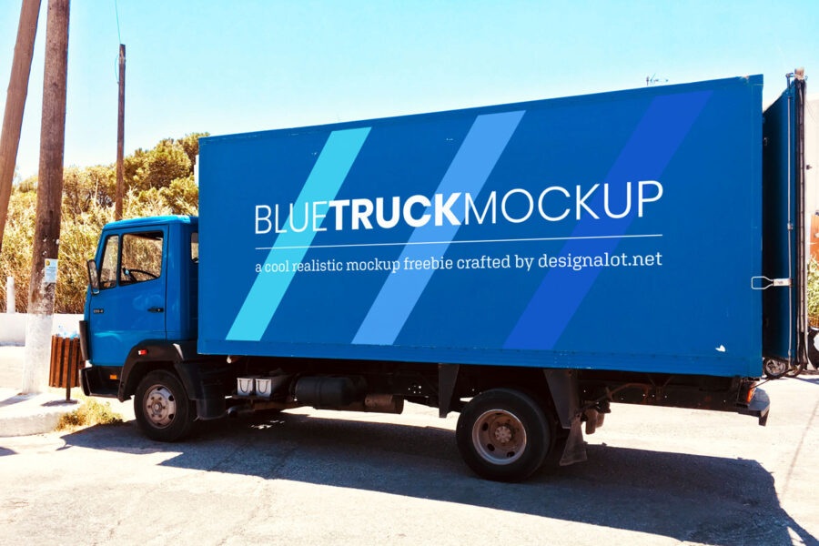 blue-truck-realistic-mockup-designalot