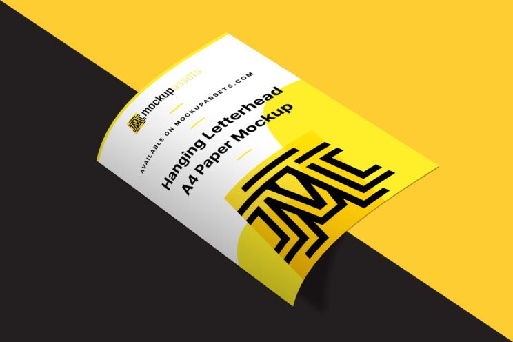 Hanging-Letterhead-A4-Paper-Mockup
